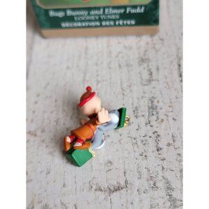 Hallmark Bugs Bunny and Elmer Fudd miniature ornament Xmas vintage